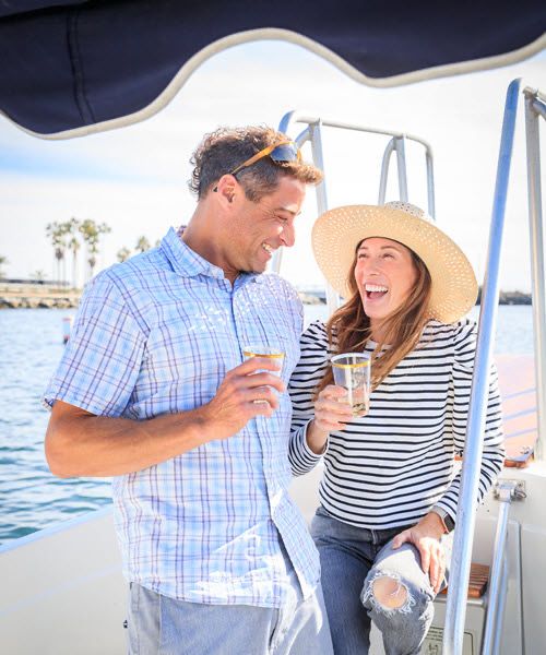 Couple enjoying a Charly More charter