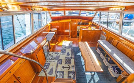 Luxury yacht private charter interior