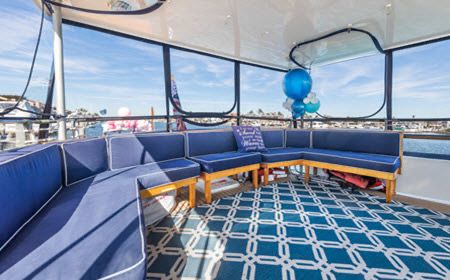 Luxury yacht private charter interior